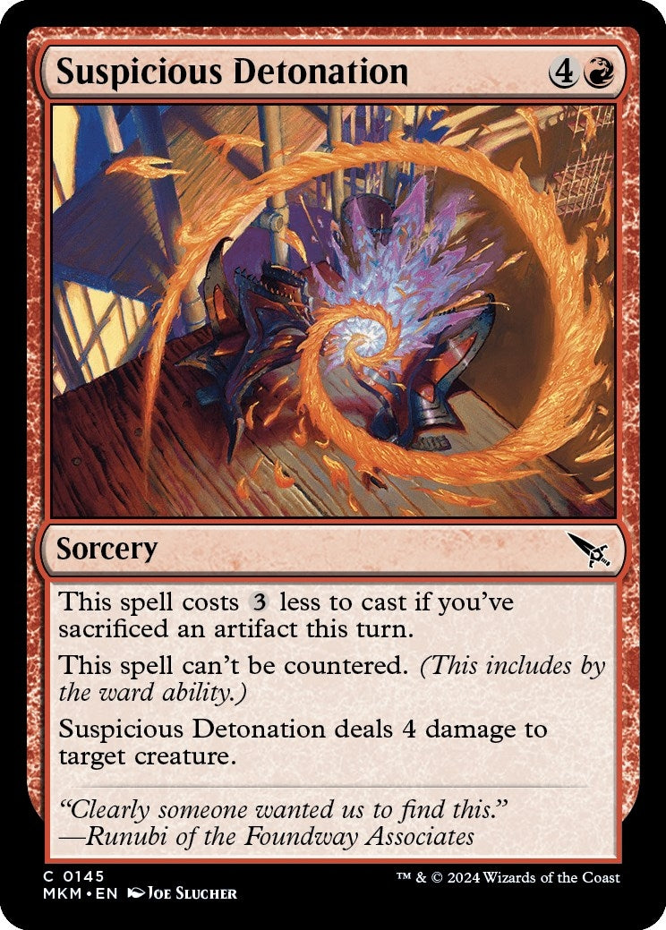 Suspicious Detonation (145) [MKM] - MTG Single