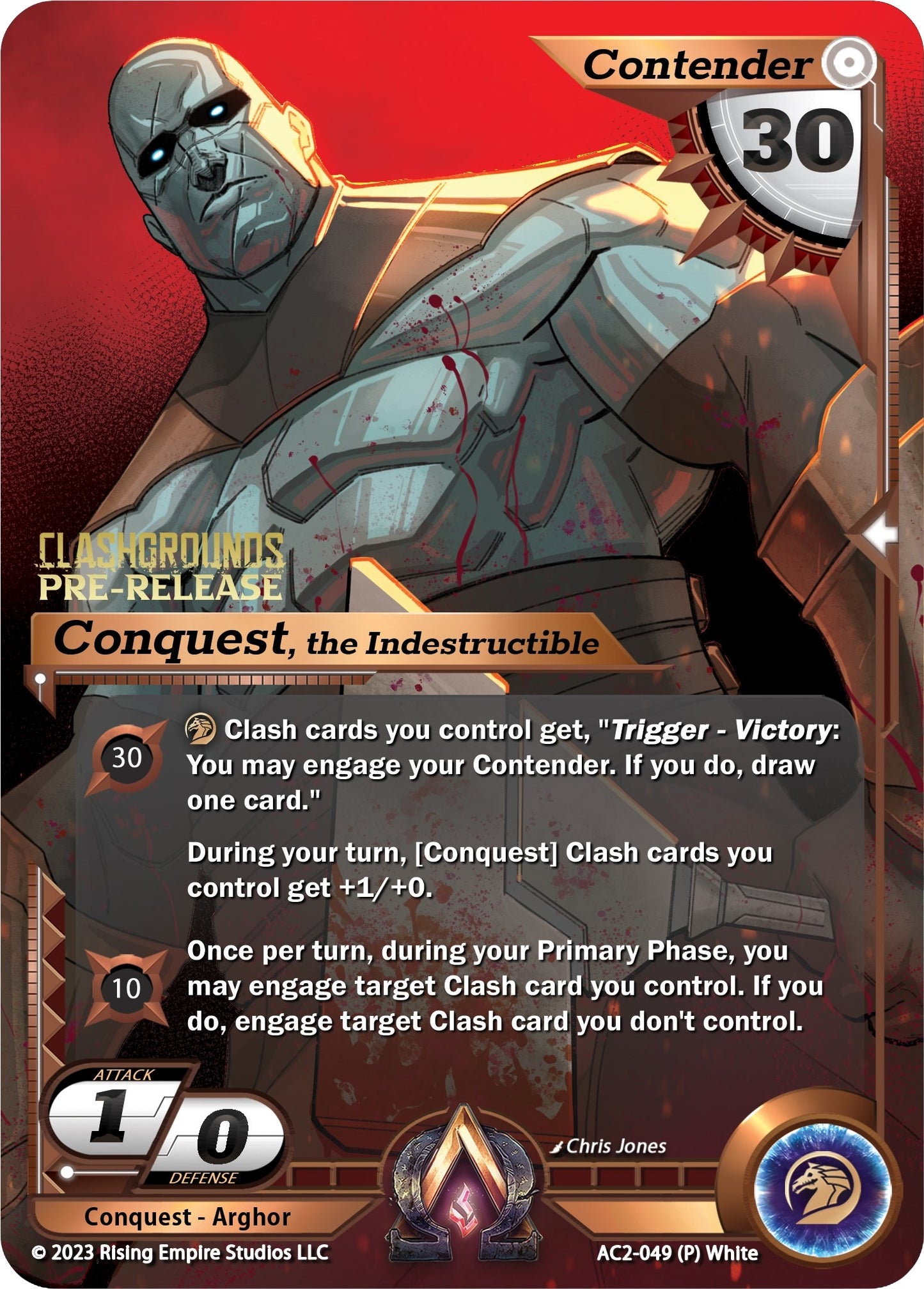 Conquest the Indestructible (Pre-Release) (2049) [AC2] - Alpha Clash Single