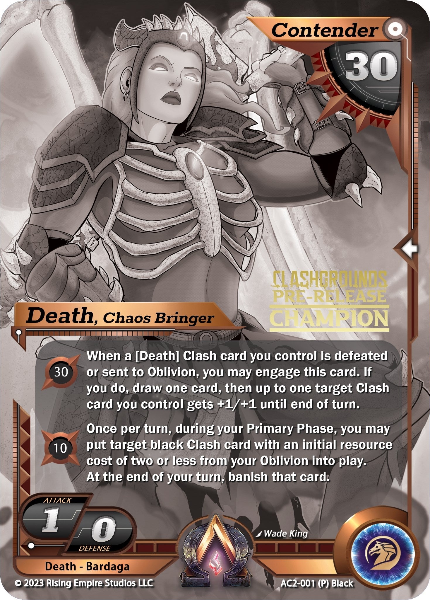 Death Chaos Bringer (Pre-Release Champion) (2001) [AC2] - Alpha Clash Single