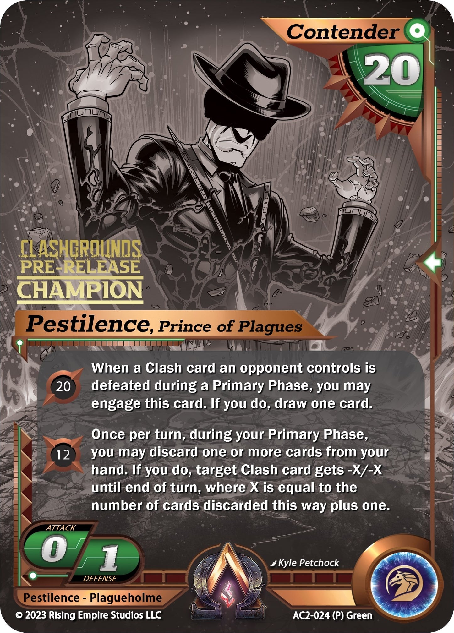 Pestilence Prince of Plagues (Pre-Release Champion) (2024) [AC2] - Alpha Clash Single