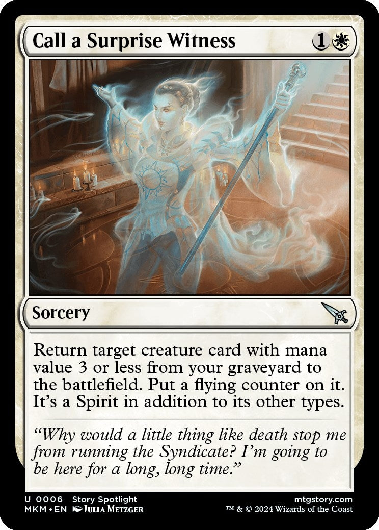 Call a Surprise Witness (6) [MKM] - MTG Single
