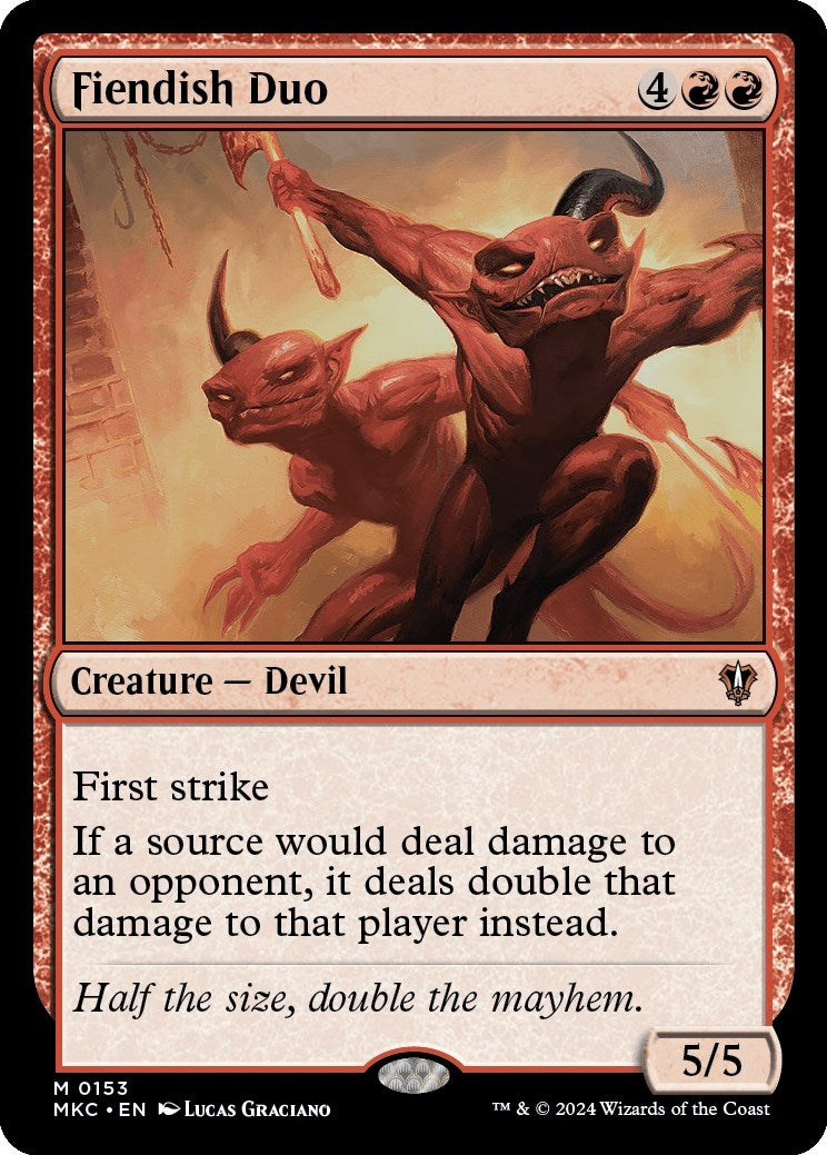 Fiendish Duo (153) [MKC] - MTG Single