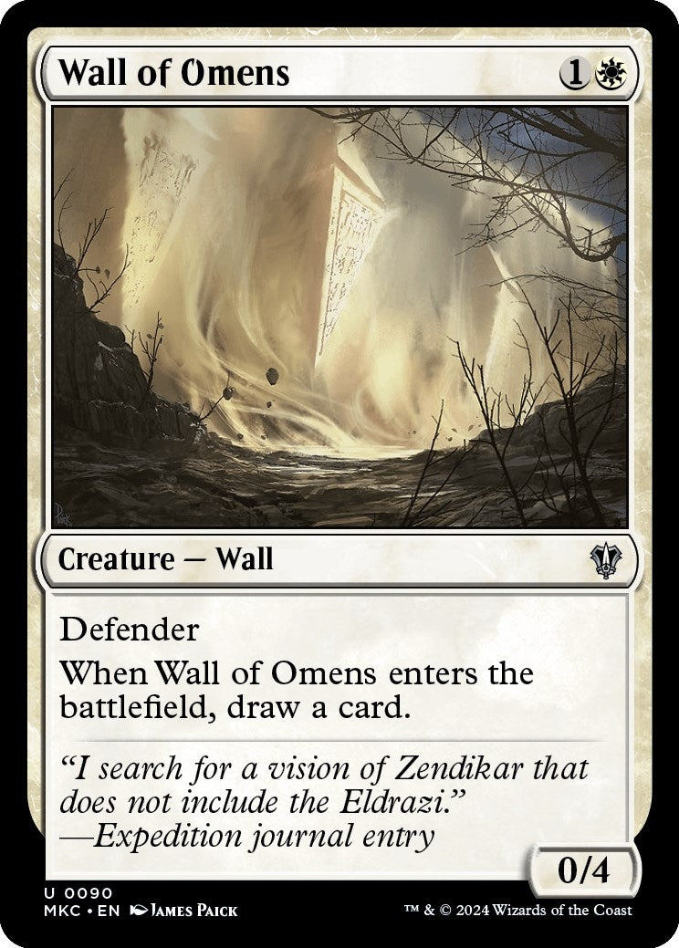 Wall of Omens (90) [MKC] - MTG Single