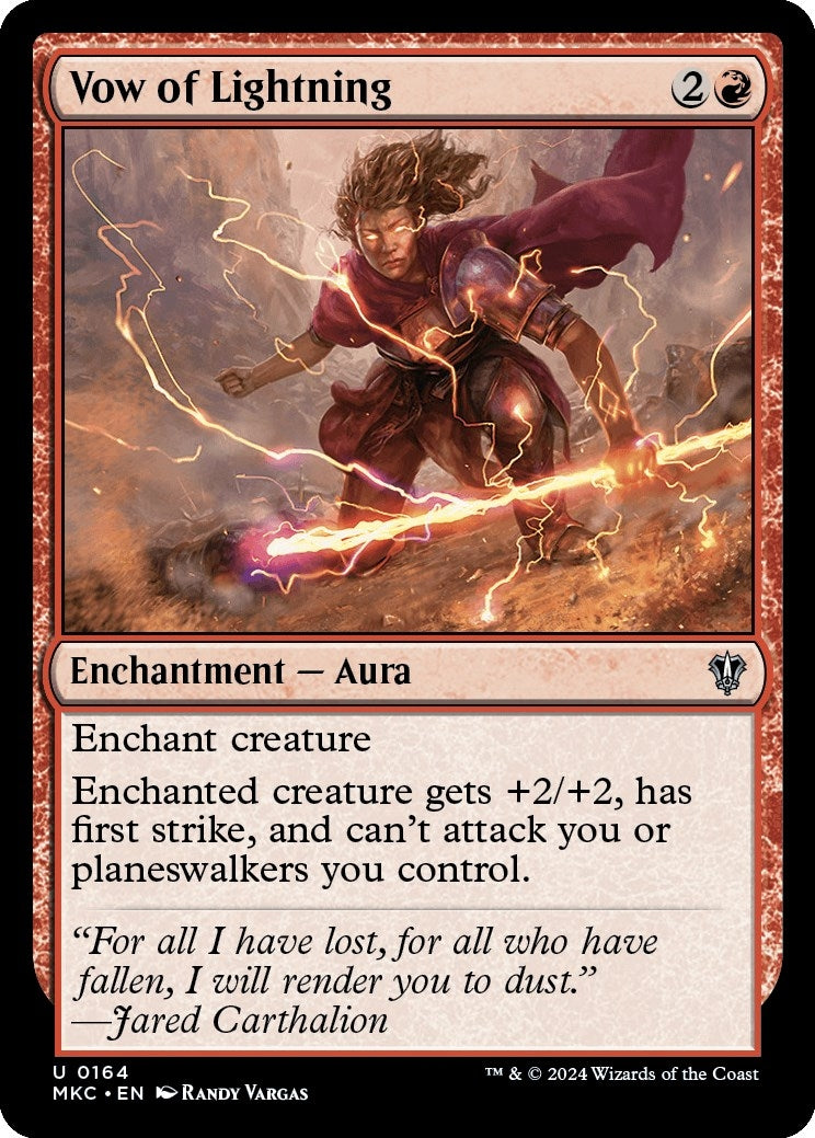 Vow of Lightning (164) [MKC] - MTG Single
