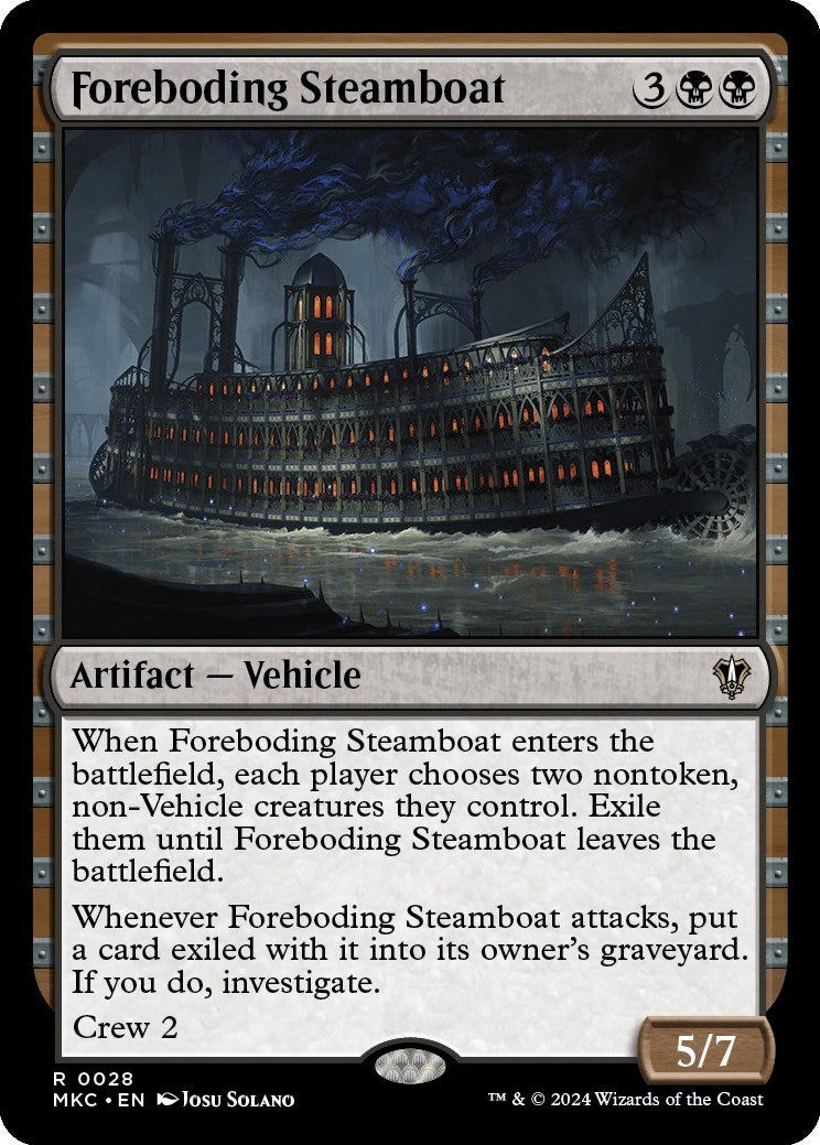 Foreboding Steamboat (28) [MKC] - MTG Single
