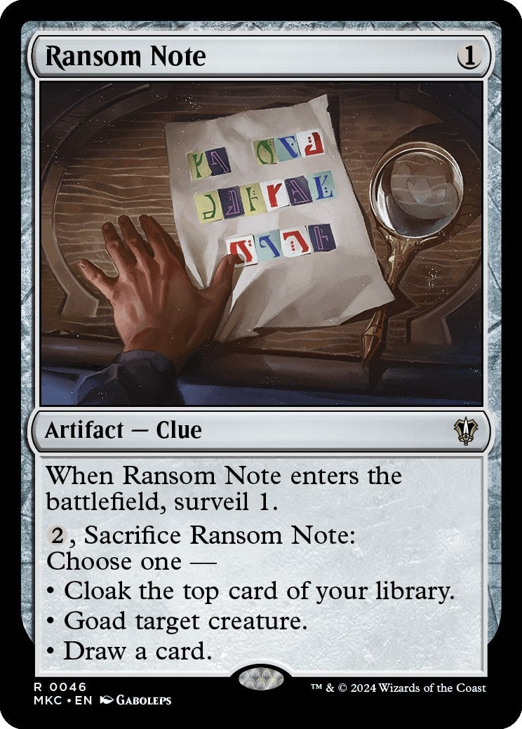 Ransom Note (0046) (46) [MKC] - MTG Single