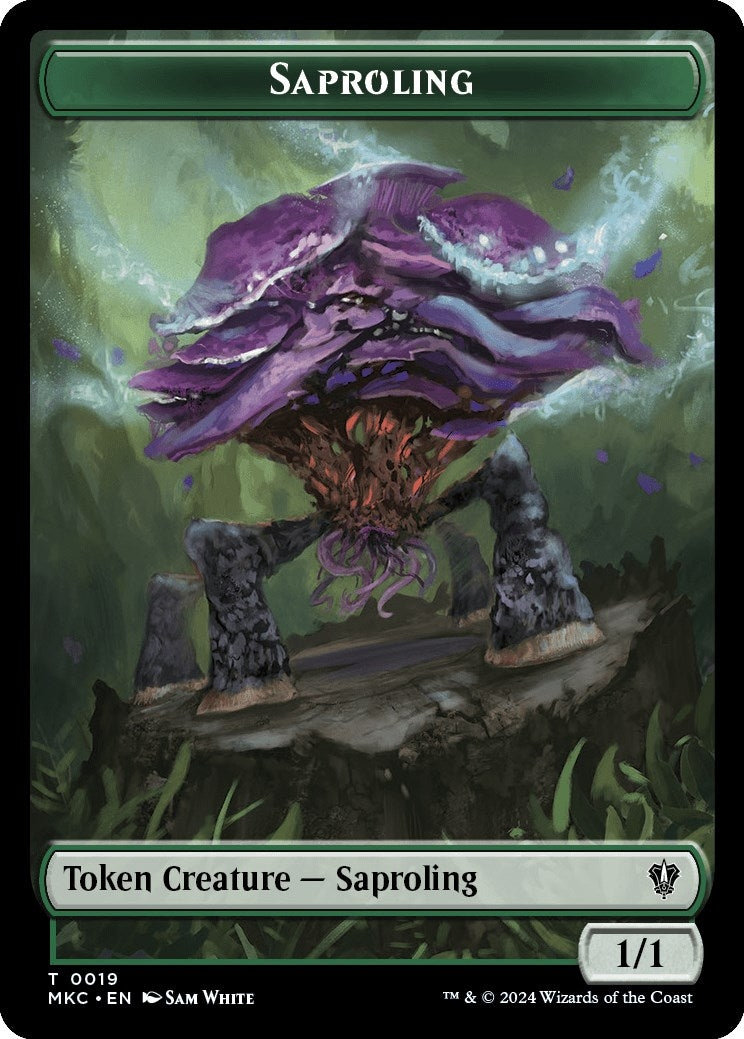 Saproling // Morph Double-Sided Token (0) [MKC] - MTG Single