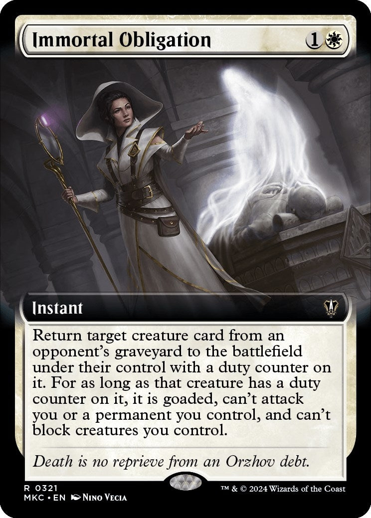 Immortal Obligation (Extended Art) (321) [MKC] - MTG Single
