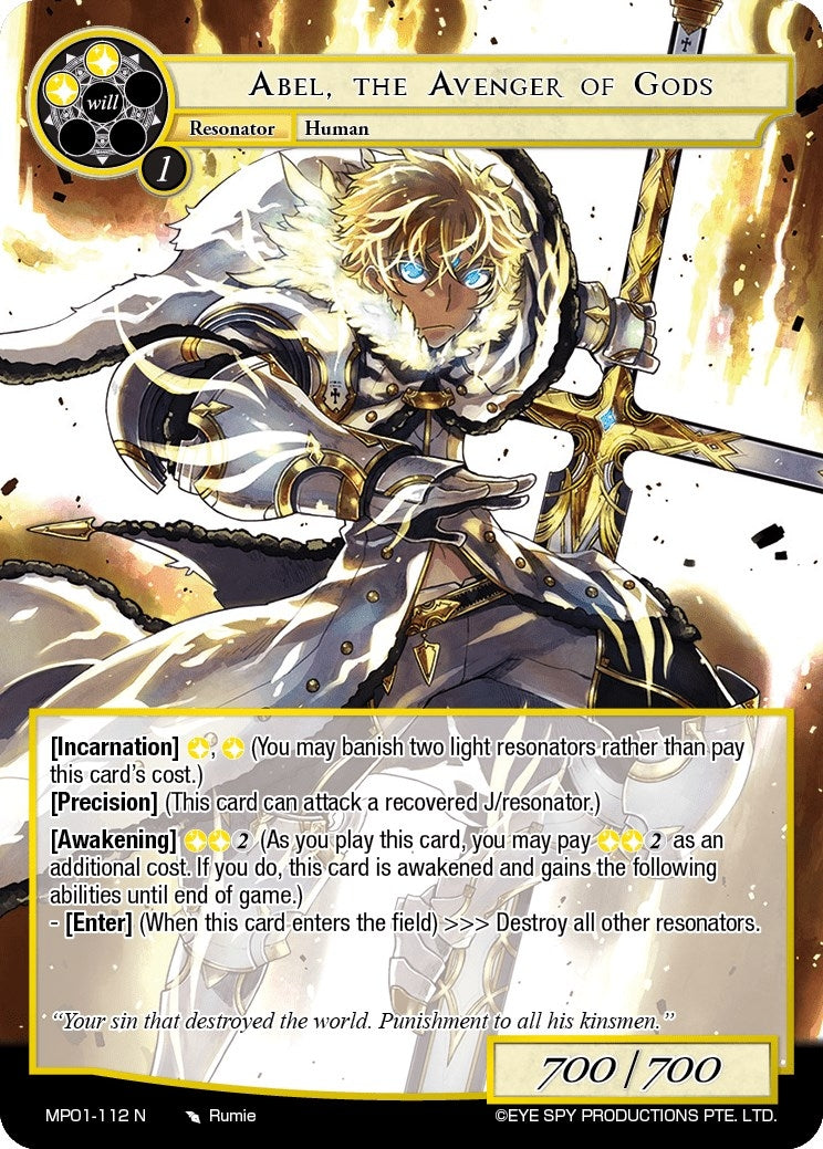 Abel the Avenger of Gods (1112) [MP01] - Force of Will Single