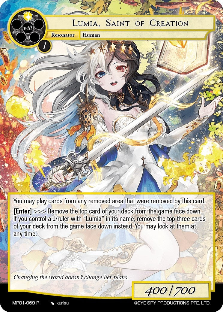 Lumia Saint of Creation (1069) [MP01] - Force of Will Single