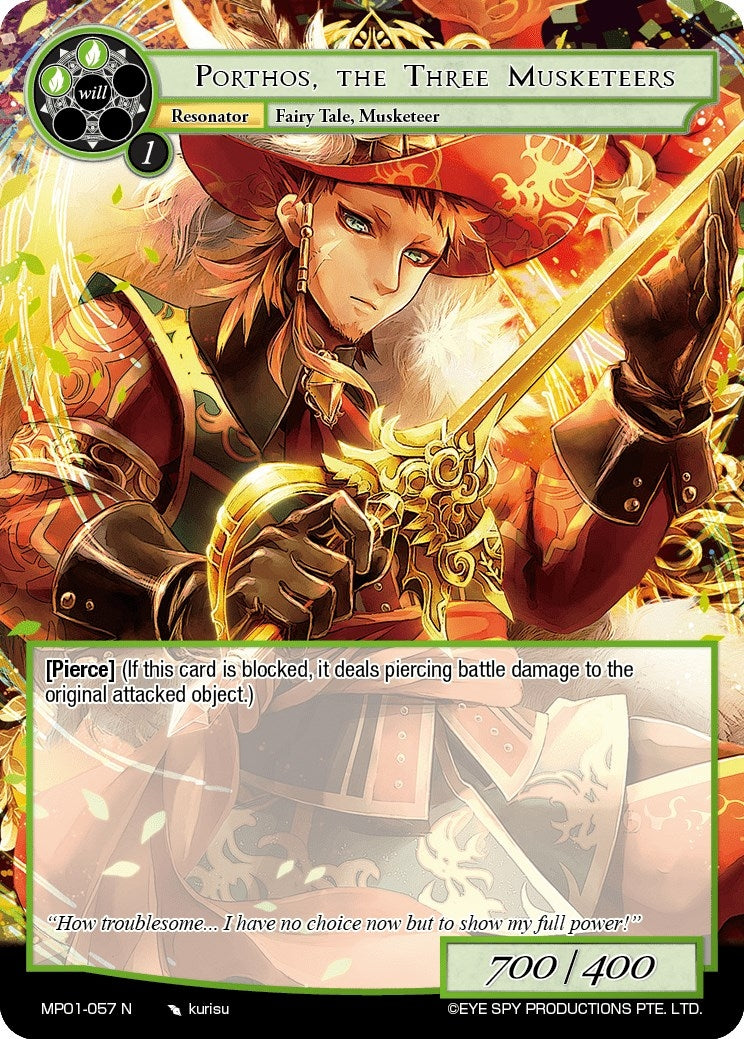 Porthos the Three Musketeers (1057) [MP01] - Force of Will Single