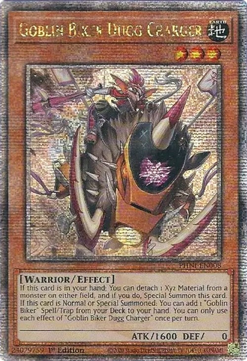 Goblin Biker Dugg Charger (Quarter Century Secret Rare) (8) (PHNI) - YuGiOh Single