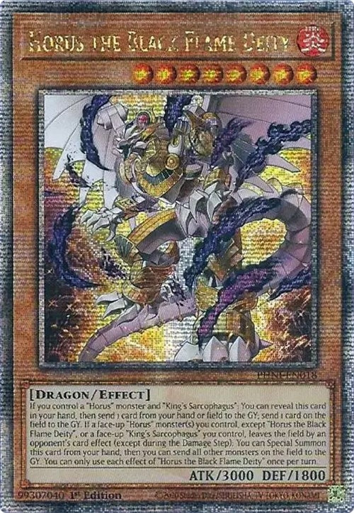 Horus the Black Flame Deity (Quarter Century Secret Rare) (18) (PHNI) - YuGiOh Single
