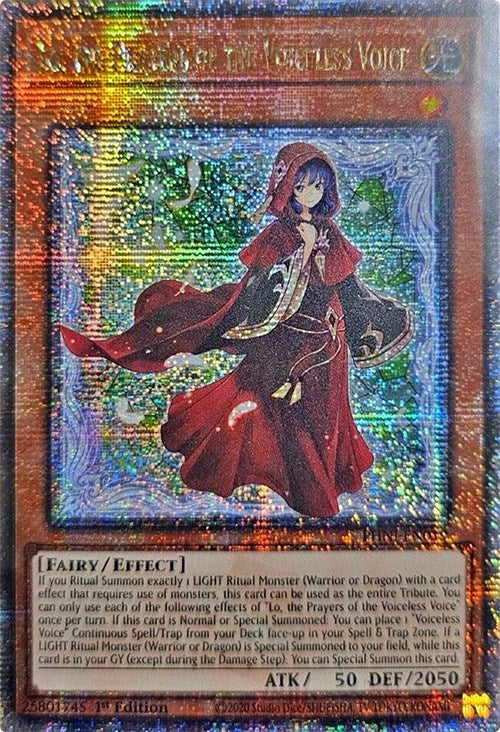 Lo the Prayers of the Voiceless Voice (Quarter Century Secret Rare) (19) (PHNI) - YuGiOh Single