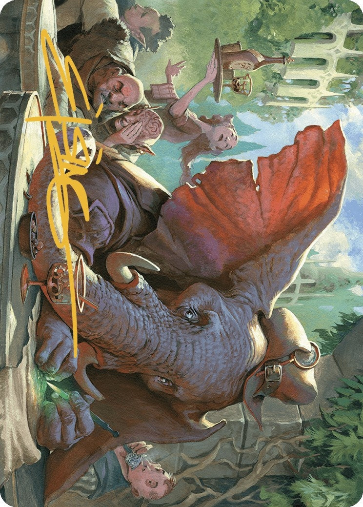 Loxodon Eavesdropper Art Card (Gold-Stamped Signature) (15) [ASMKM] - MTG Single