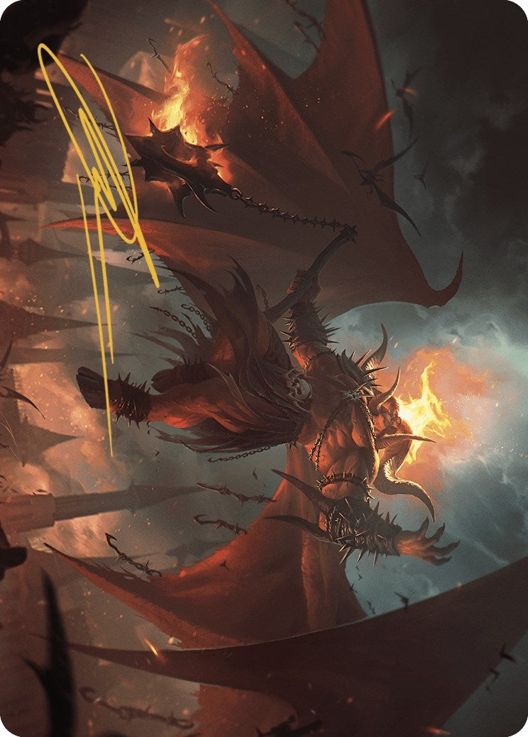 Rakdos Patron of Chaos Art Card (22/49) (Gold-Stamped Signature) (22) [ASMKM] - MTG Single