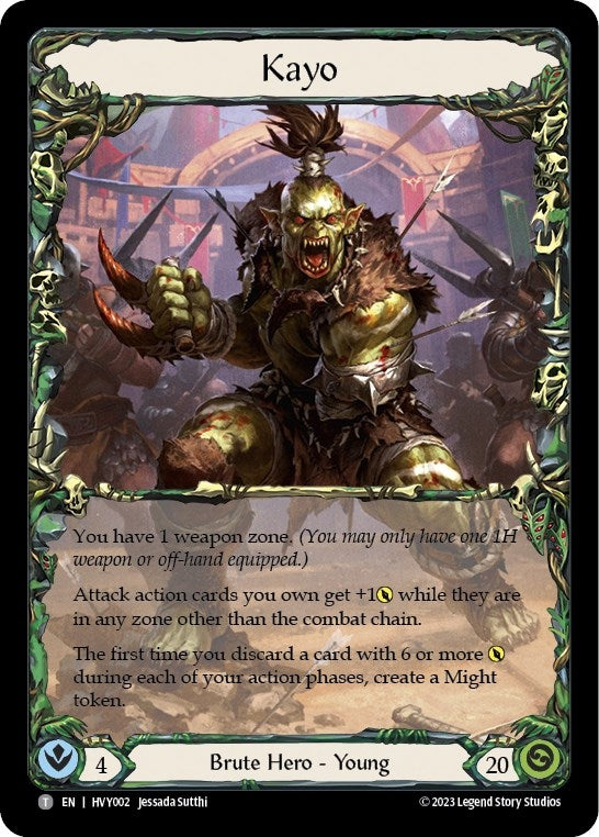 Kayo // Rhinar (0) [HVY] - Flesh and Blood TCG Single