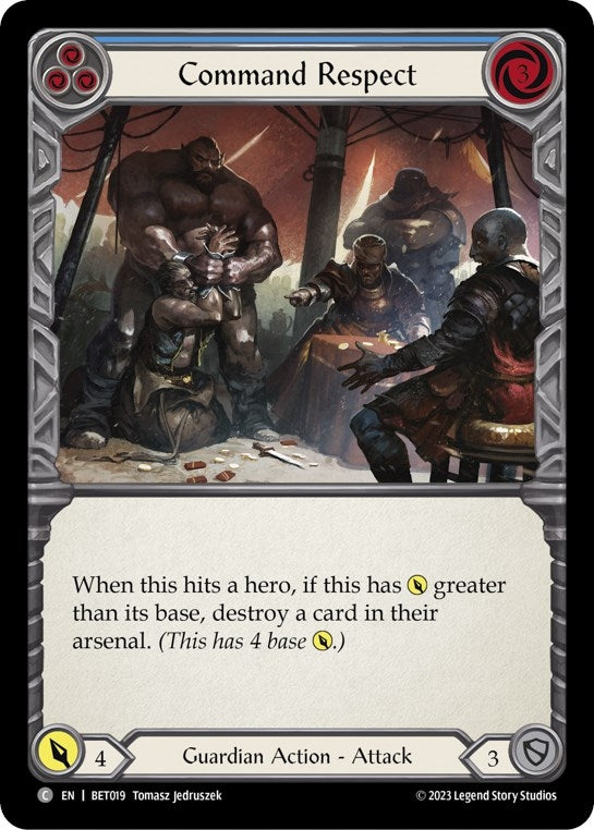 Command Respect (Blue) (19) - Flesh and Blood TCG Single
