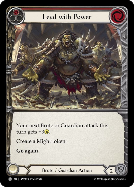 Lead with Power (Red) (13) - Flesh and Blood TCG Single
