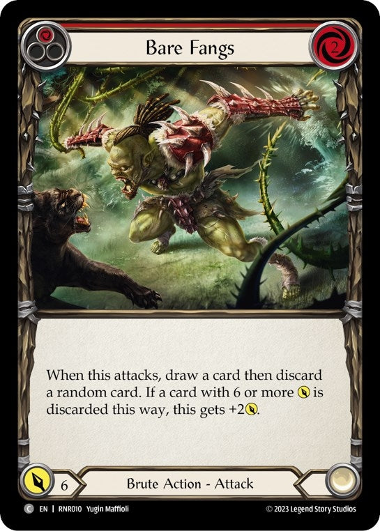 Bare Fangs (Red) (10) - Flesh and Blood TCG Single