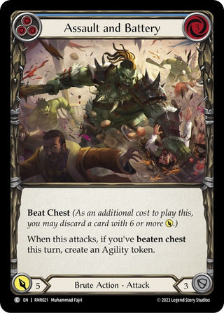 Assault and Battery (Blue) (21) - Flesh and Blood TCG Single