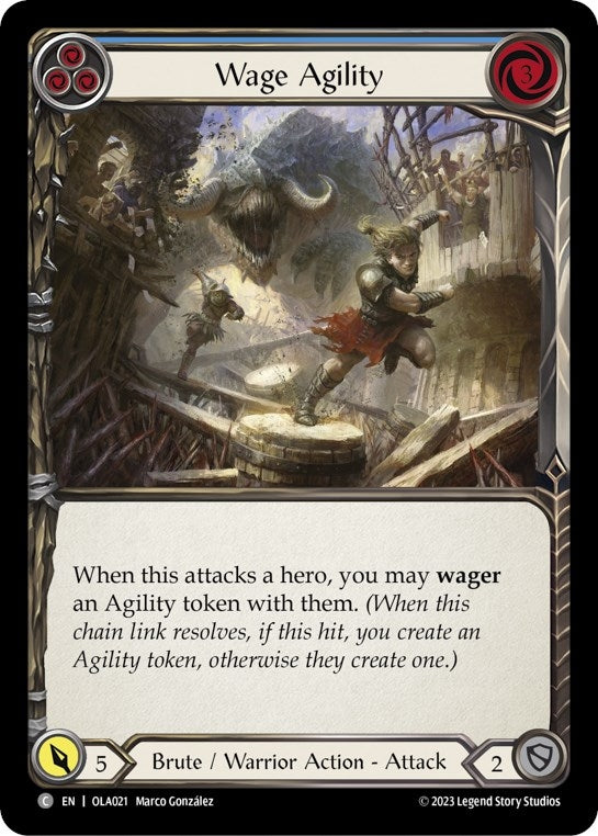 Image for Wage Agility (Blue) (OLA021) - Flesh and Blood TCG