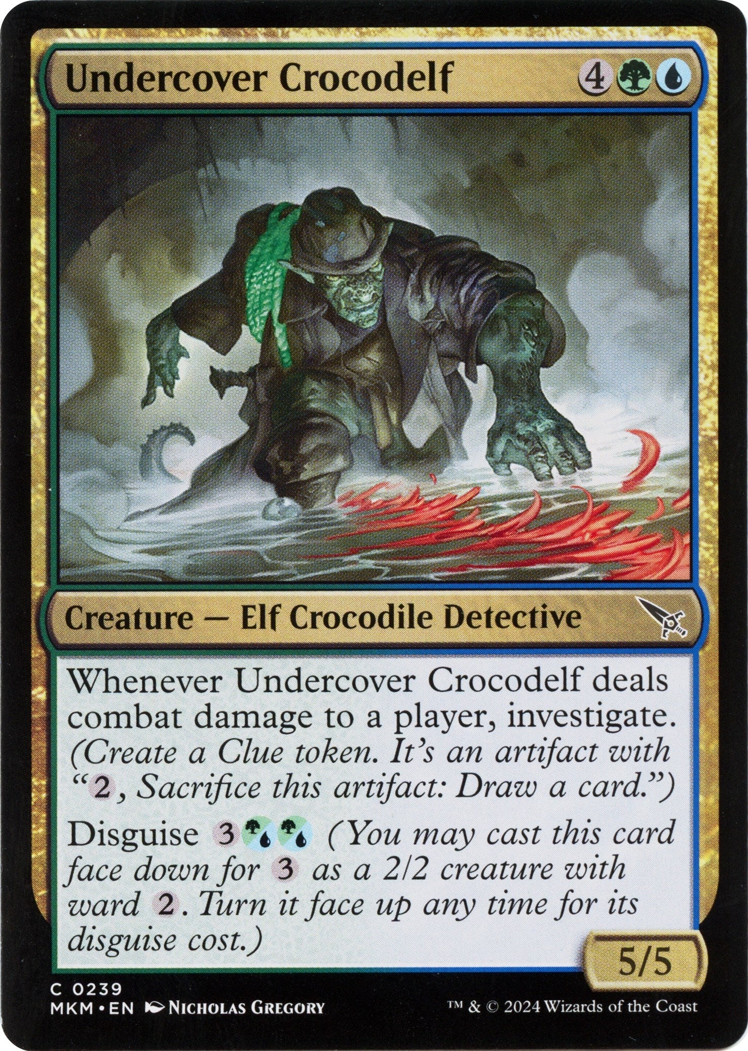 Undercover Crocodelf (b) (239) [MKM] - MTG Single