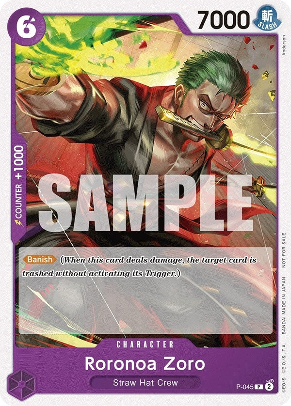 Roronoa Zoro (OP-06 Pre-Release Tournament) [Participant] (45) (OP-PR) - One Piece Card Game Single