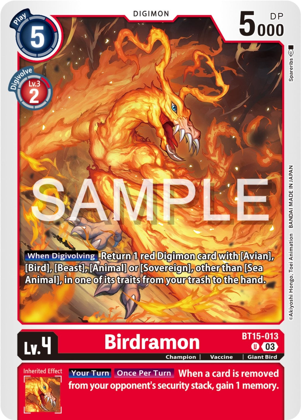 Birdramon (15013) [BT15] - Digimon Card Game Single