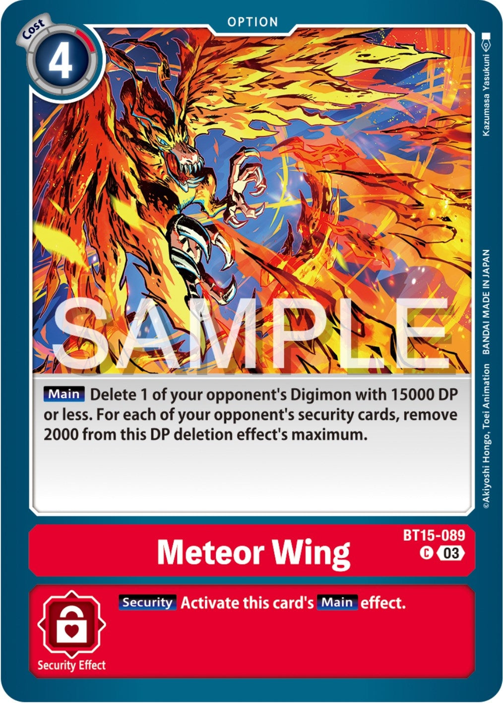 Meteor Wing (15089) [BT15] - Digimon Card Game Single