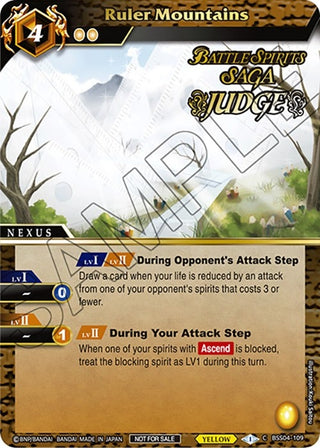Ruler Mountains (Judge Pack Vol. 4) (4109) [LEP] - Battle Spirits Saga Single