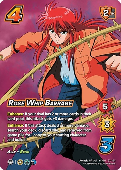 Rose Whip Barrage (Alternate Art) (67) [YDT] - UniVersus Single