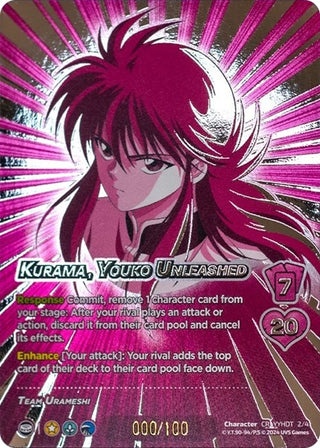 Kurama Youko Unleashed (Serial Numbered) (2) [YDT] - UniVersus Single