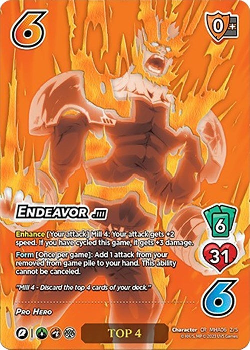 Endeavor (Hero League Championship 2023 Chrome Rare - Top 4) (2) [MHAP] - UniVersus Single
