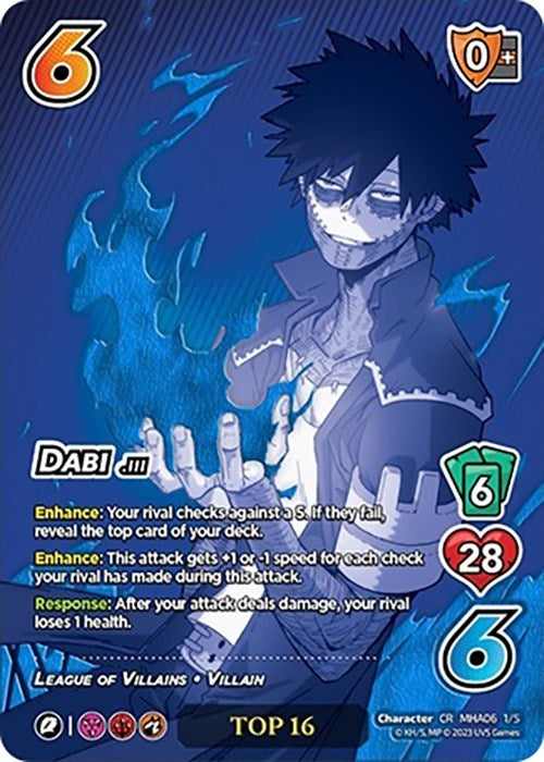 Dabi (Hero League Championship 2023 Chrome Rare - Top 16) (1) [MHAP] - UniVersus Single
