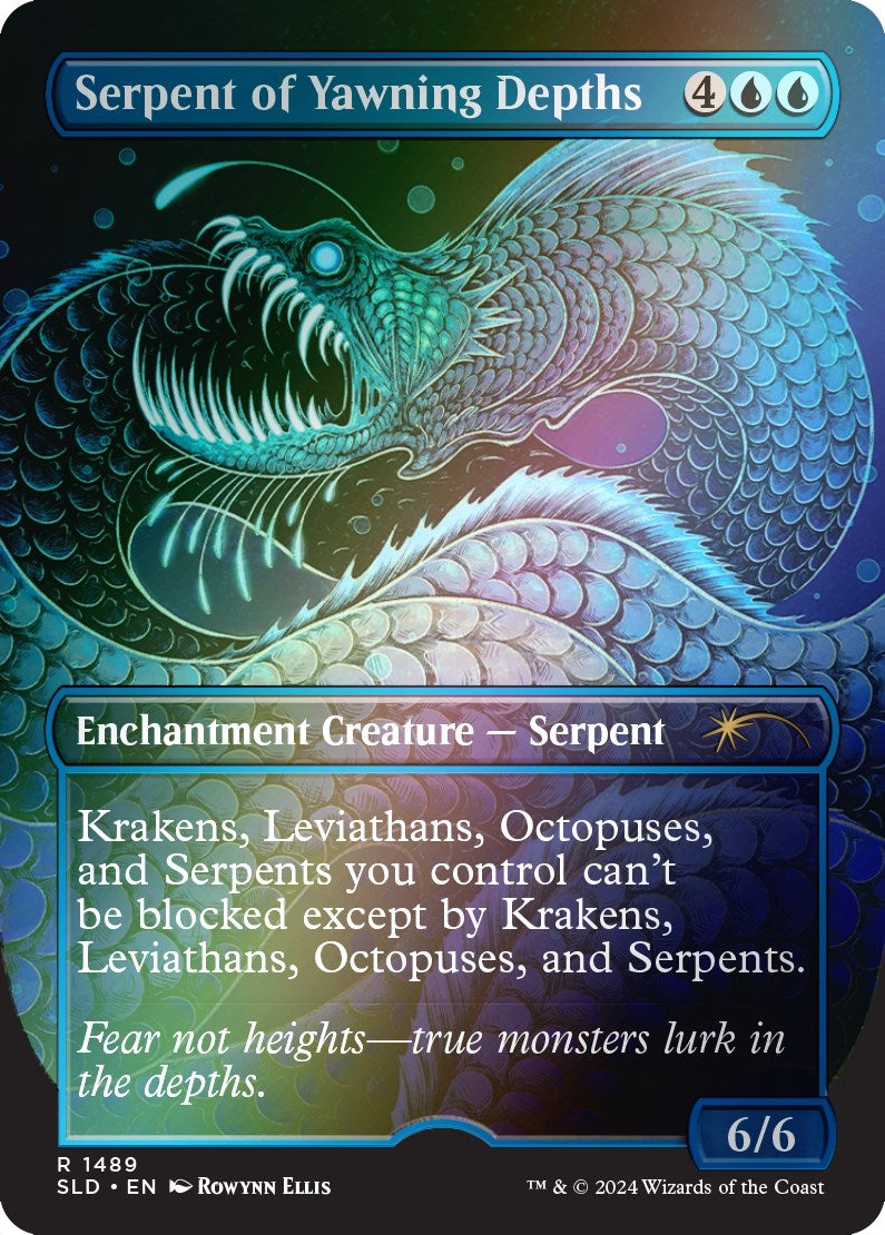 Serpent of Yawning Depths (Rainbow Foil) (1489) [SLD] - MTG Single
