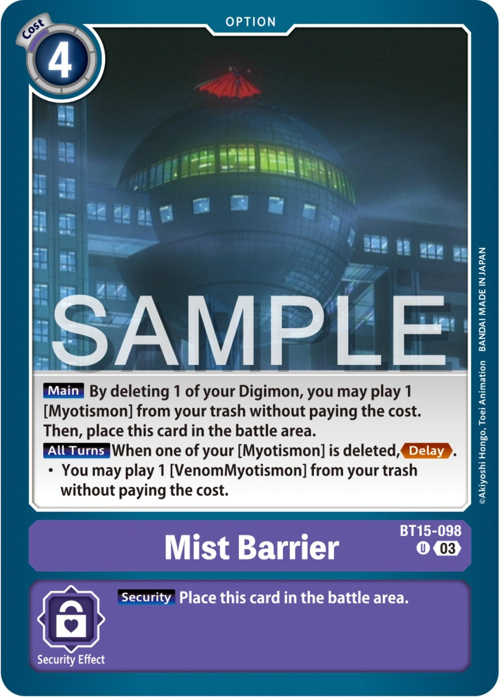 Mist Barrier (15098) [BT15] - Digimon Card Game Single