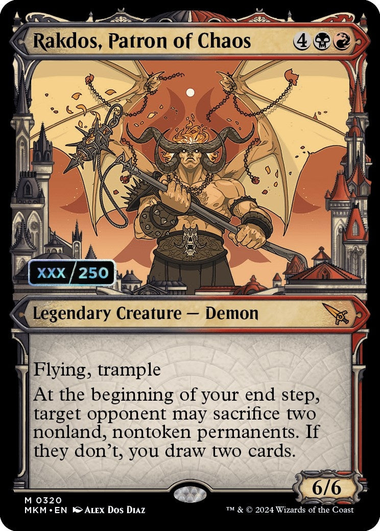Rakdos Patron of Chaos (Serial Numbered) (320) [MKM] - MTG Single