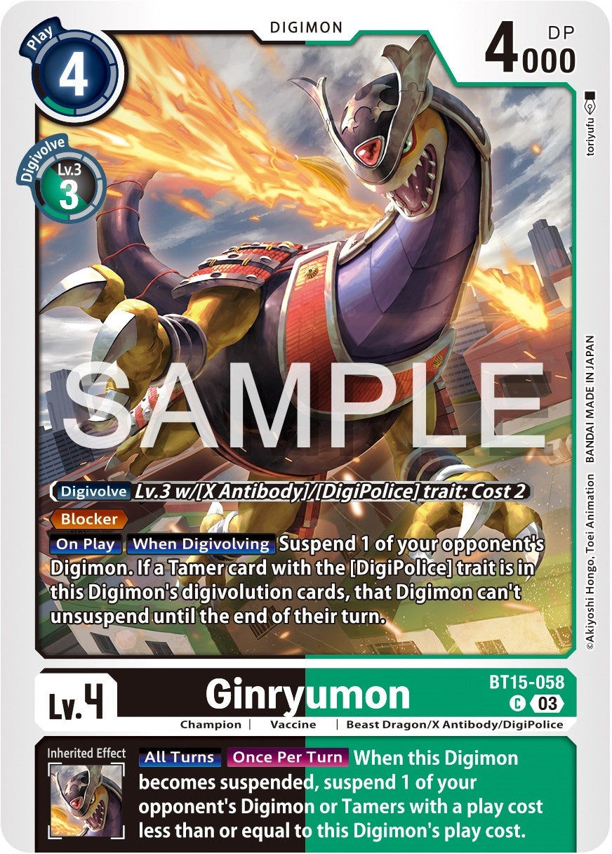 Ginryumon (15058) [BT15] - Digimon Card Game Single