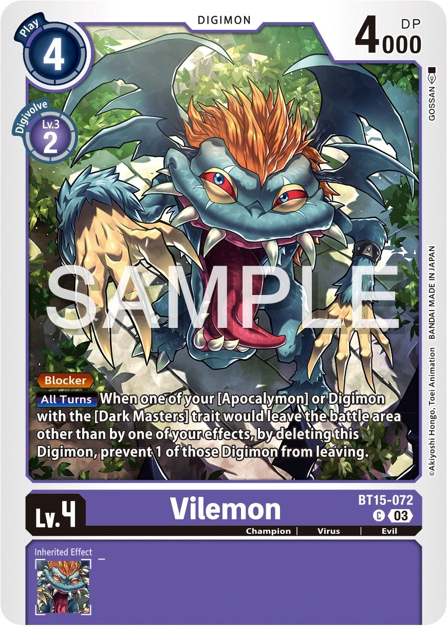 Vilemon (15072) [BT15] - Digimon Card Game Single