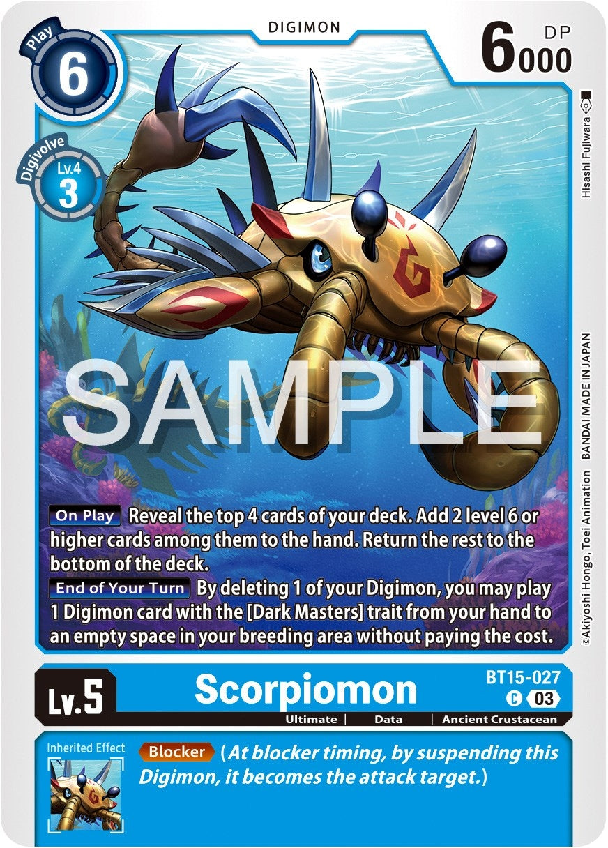 Scorpiomon (15027) [BT15] - Digimon Card Game Single