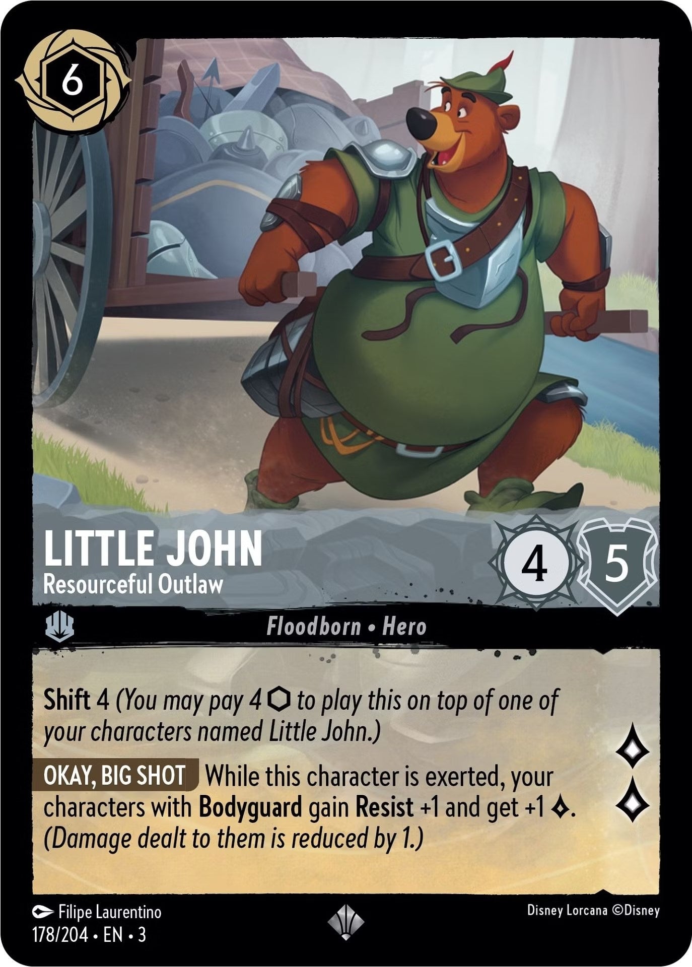 Little John - Resourceful Outlaw (178) (3) - Disney Lorcana Single