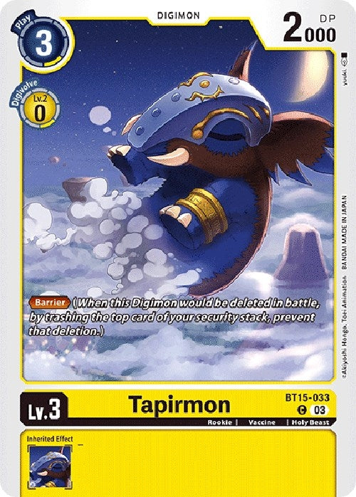 Tapirmon (15033) [BT15] - Digimon Card Game Single