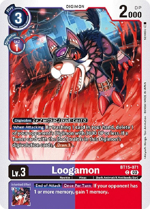 Loogamon (15071) [BT15] - Digimon Card Game Single