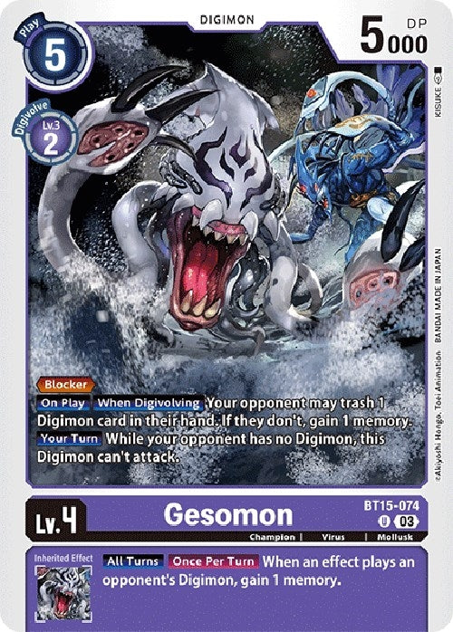 Gesomon (15074) [BT15] - Digimon Card Game Single