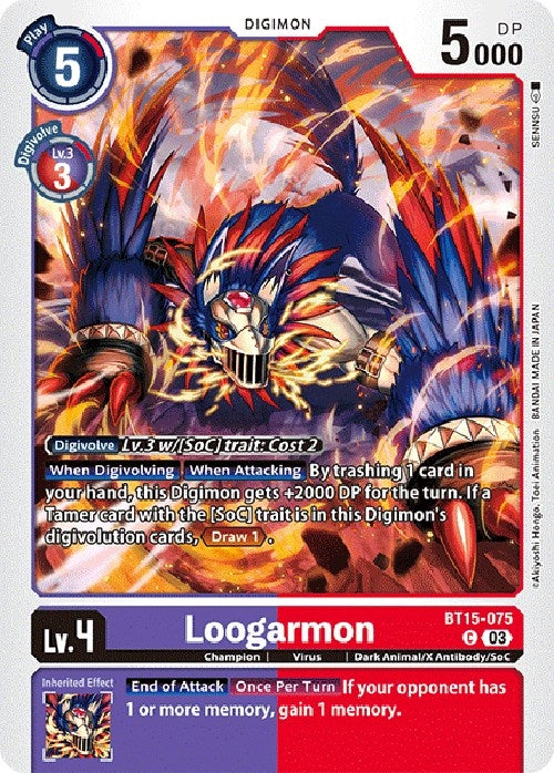 Loogarmon (15075) [BT15] - Digimon Card Game Single