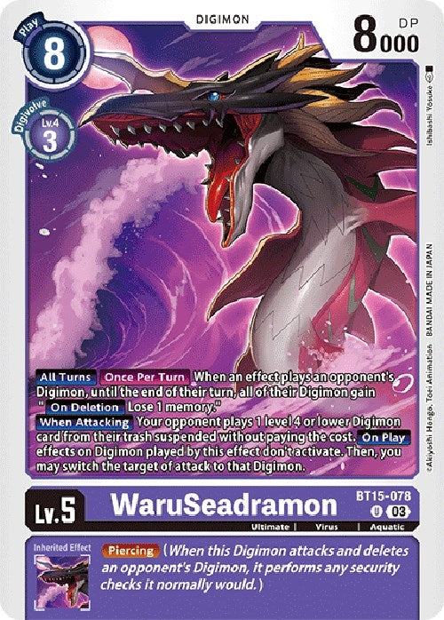 WaruSeadramon (15078) [BT15] - Digimon Card Game Single