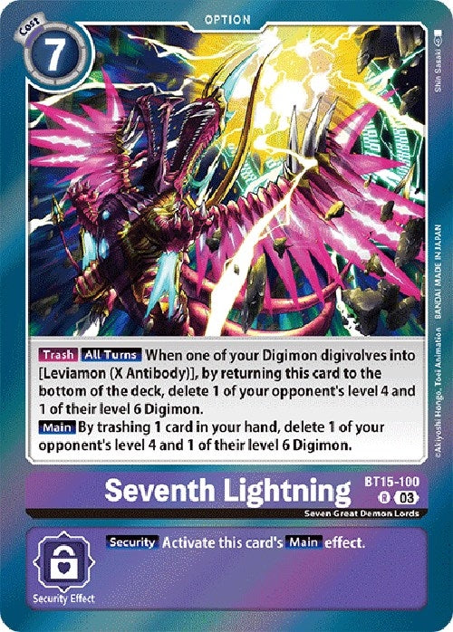 Seventh Lightning (15100) [BT15] - Digimon Card Game Single