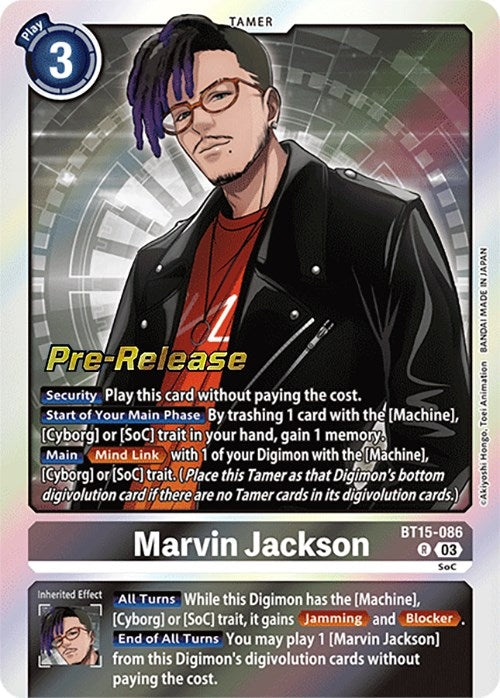 Marvin Jackson (15086) [BT15_PR] - Digimon Card Game Single