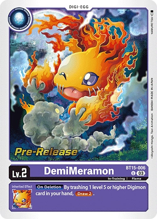 DemiMeramon (15006) [BT15_PR] - Digimon Card Game Single
